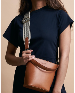 O My Bag | Webbing Strap Cognac Checkererd