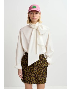 Essentiel | Greta pussy bow tie shirt White