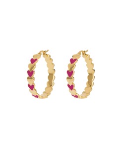 Anna + Nina |Large Beloved Mauve Hoop Earrings