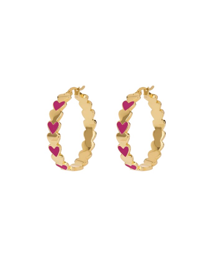 Anna + Nina |Large Beloved Mauve Hoop Earrings