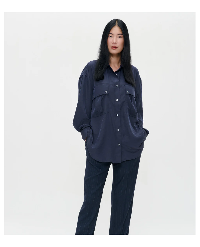 Zenggi | Technosilk oversized cargo shirt