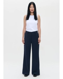 Zenggi | Japanese crepe Micky Wide Leg pants midnight blue