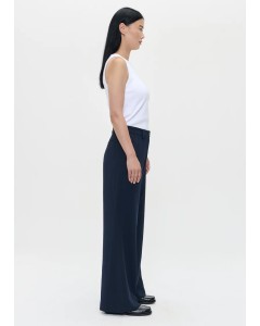 Zenggi | Japanese crepe Micky Wide Leg pants midnight blue