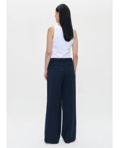 Zenggi | Japanese crepe Micky Wide Leg pants midnight blue