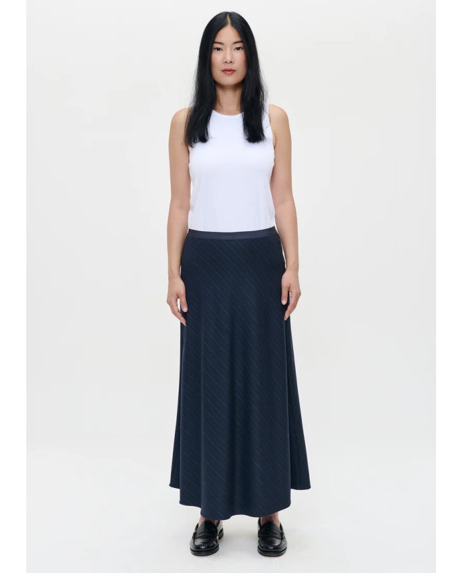 Zenggi | Pin stripe New Swan skirt midnight blue