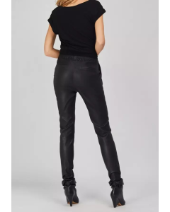 Dante6 | Lebon stretch leren broek zwart