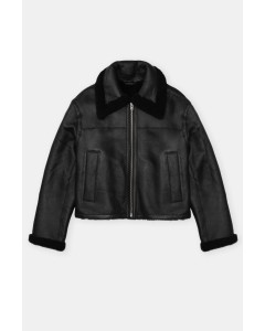 Closed | Short black leather jacket