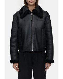 Closed | Short black leather jacket