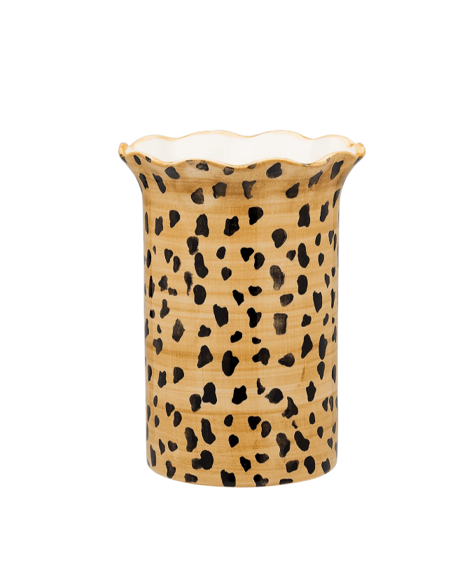 Anna + Nina | Leopard vase brown