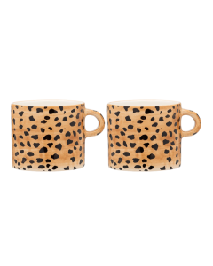 Anna + Nina | Leopard mug brown