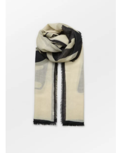 Becksondergaard | Lala bow woo scarf Zwart/ beige