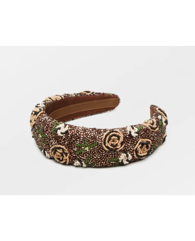 Becksondergaard | Florian wide beaded hairbrace Bruin