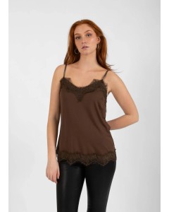 CC HEART | Rosie lace top brown