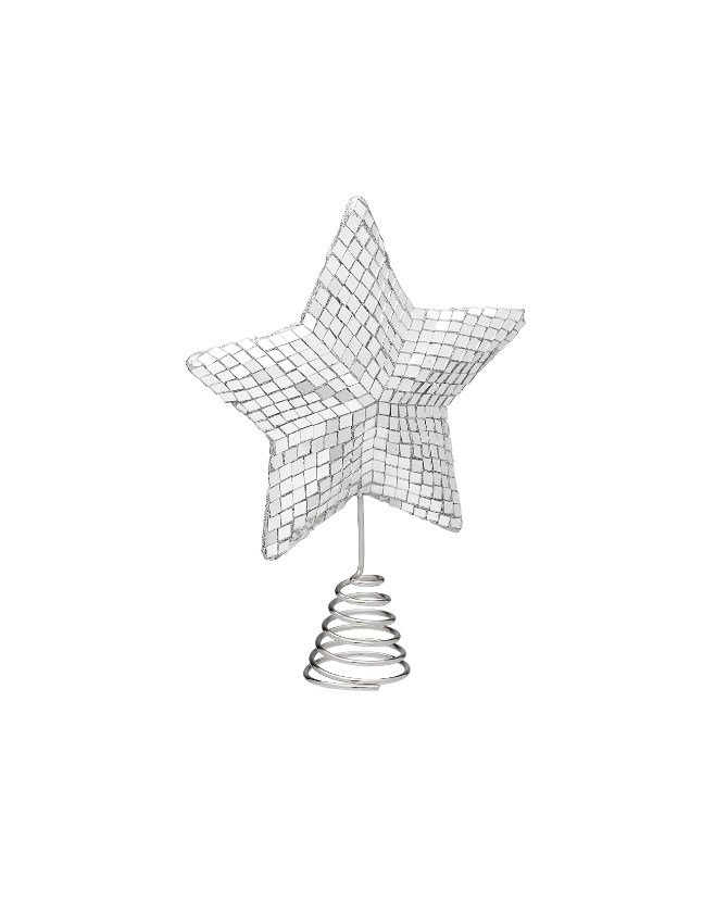 Anna + Nina | Disco star tree topper silver