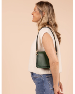 O My Bag | Audrey Mini Pine Green leren crossbody