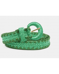 Fabienne Chapot | Raffia belt green glow