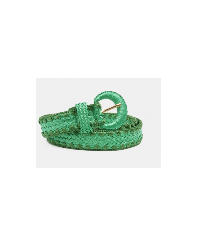 Fabienne Chapot | Raffia belt green glow