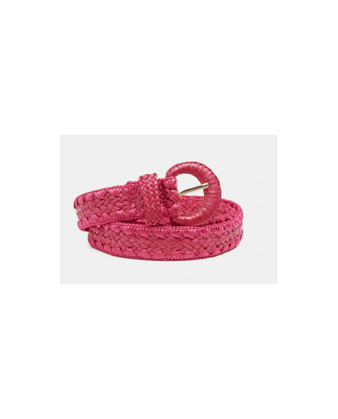 Fabienne Chapot | Raffia belt pink craze