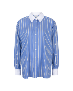 Dante 6 | Dandy pinstripe shirt blue white