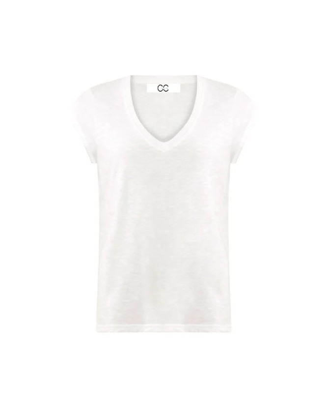 CC Hearts | Basic V-neck T-shirt White