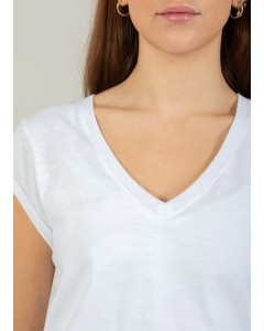 CC Hearts | Basic V-neck T-shirt White